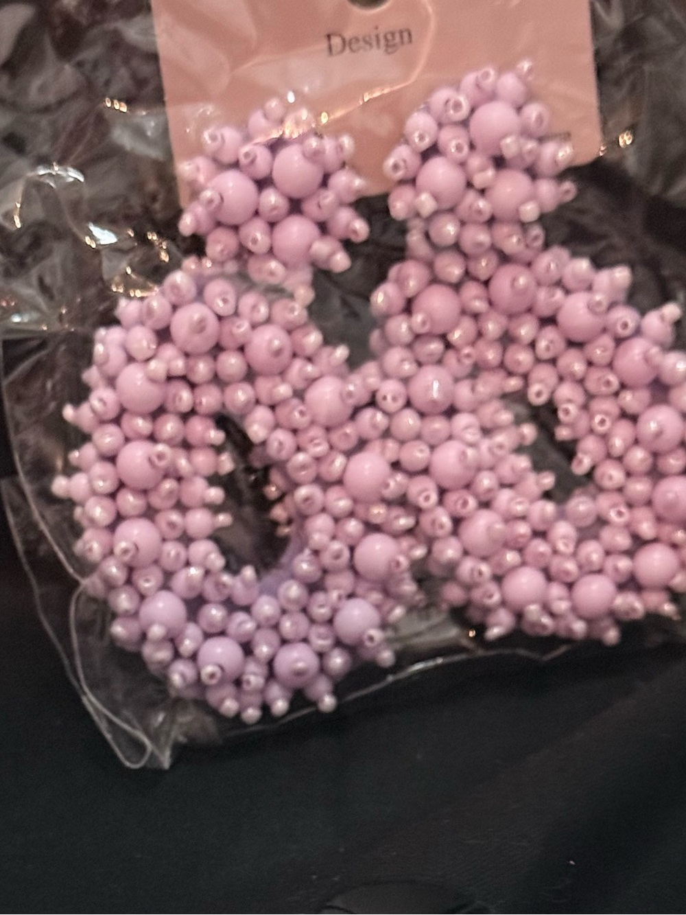 ✨ Stunning Lilac Beaded Statement Earrings (NIP) ✨